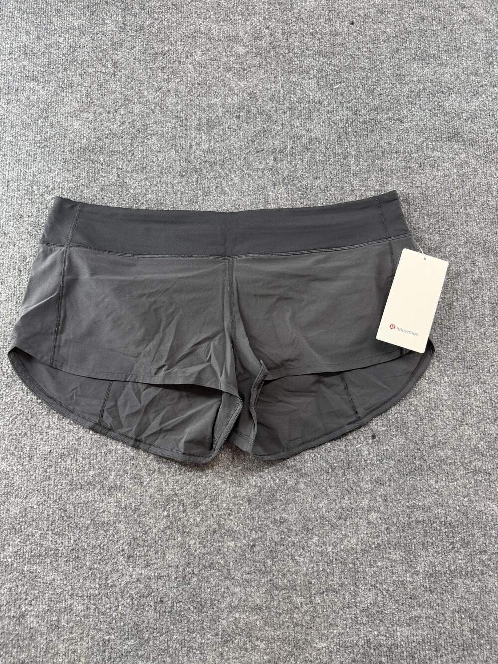 Lululemon Speed Up LR Shorts Womens 14 Black 2.5 Inseam Lined Running Athletic